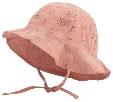 babyhoed embroidery roze