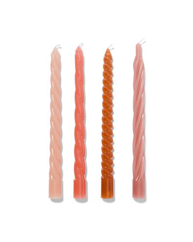 kaarsen met twist &Oslash;2x25 terra - 4 stuks