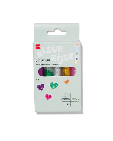 glitterlijm - 5 stuks