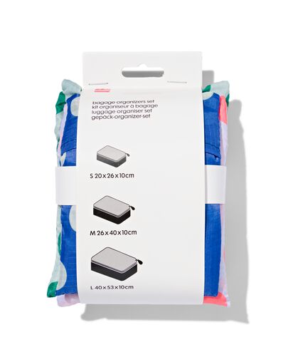 bagage organizers met stippen - 3 stuks