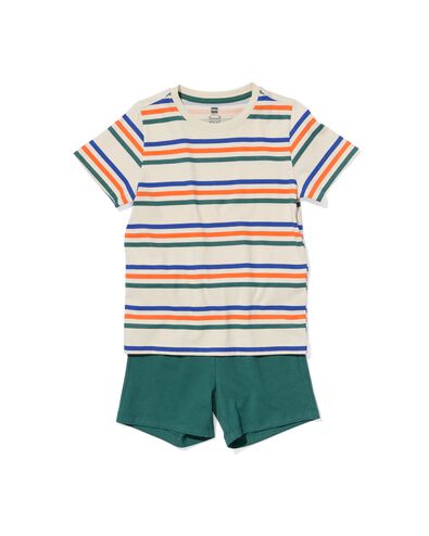 kinder shortama strepen beige