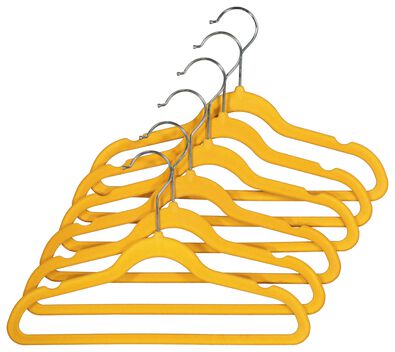 kledinghangers kind velours okergeel - 6 stuks