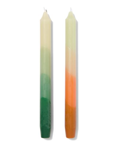 huishoudkaarsen dip-dye &Oslash;2.3x25 groen - 2 stuks
