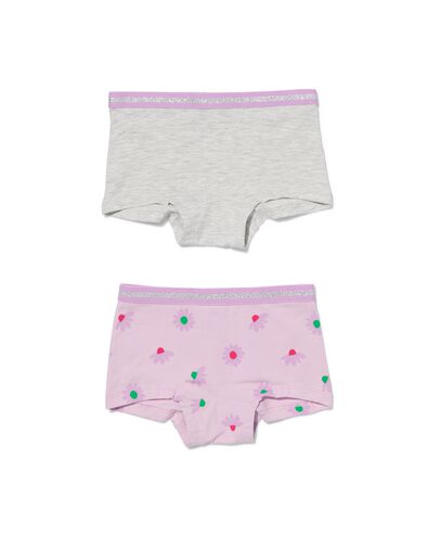kinderboxers katoen/stretch - 2 stuks lila