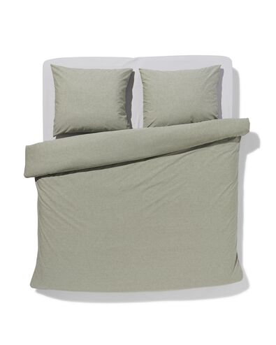 dekbedovertrek chambray katoen lichtgroen 240x200/220
