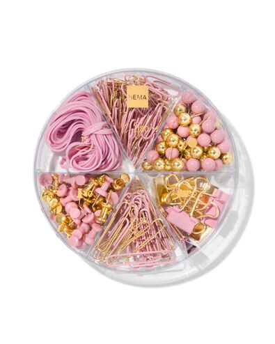 bureau accessoires set &Oslash;14cm roze