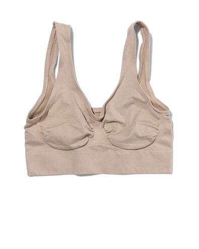niet voorgevormde top naadloos beige