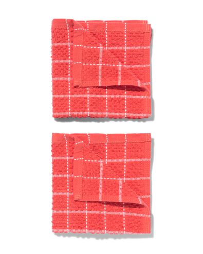 vaatdoekjes 30x30 katoen rood - 2 stuks