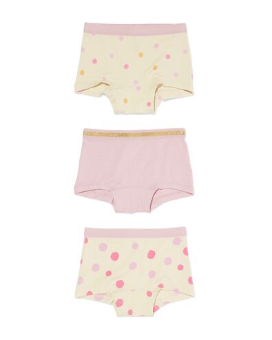 kinder boxers stretch katoen met glitters - 3 stuks beige