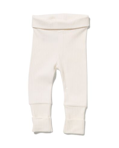 newborn meegroei legging rib wit