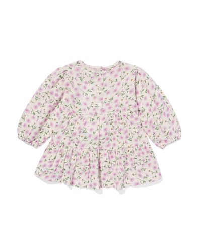 babyjurk mousseline met stroken ecru