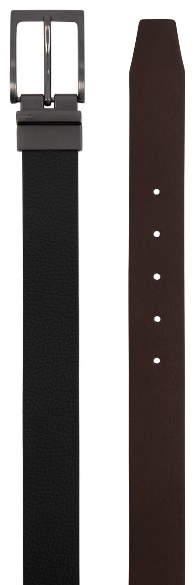 herenriem omkeerbaar 3.5cm zwart
