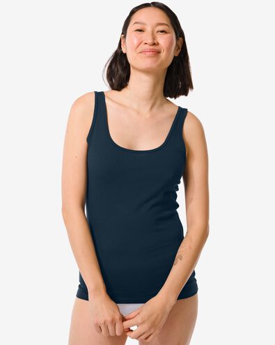 dameshemd donkerblauw