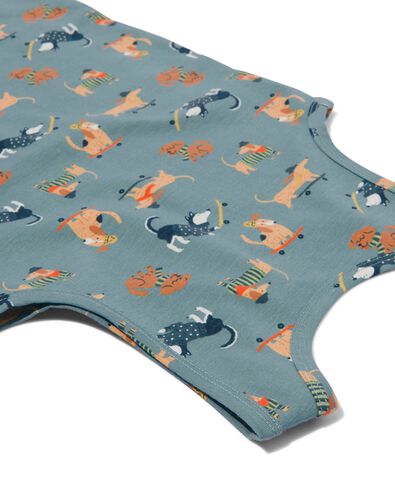 kinder hemden katoen stretch honden - 2 stuks bruin