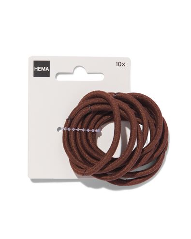 haarelastiekjes bruin - 10 stuks