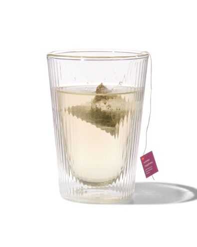 dubbelwandig glas streep reli&euml;f 350ml