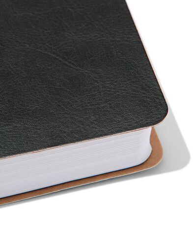 notitieboek gelinieerd PU zwart A5