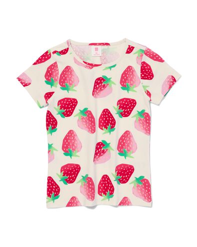 kinder t-shirt met aardbeien perzik
