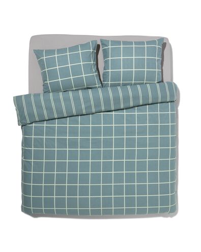 dekbedovertrek flanel 200x200/220 ruit/streep