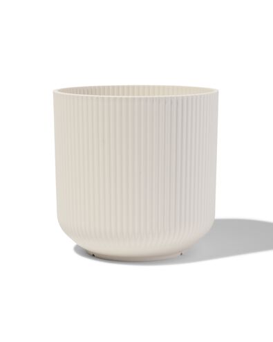 bloempot met ribbels &Oslash;13 cr&egrave;me