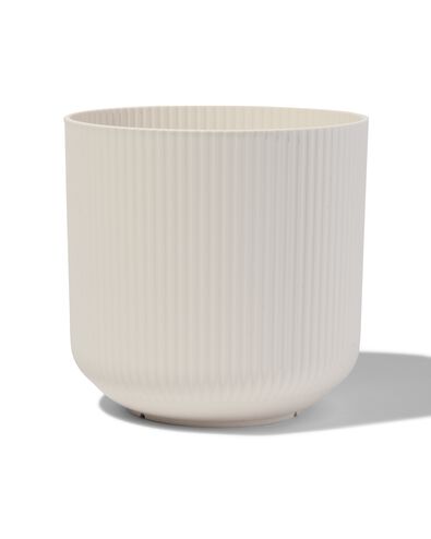 bloempot met ribbels &Oslash;18 cr&egrave;me