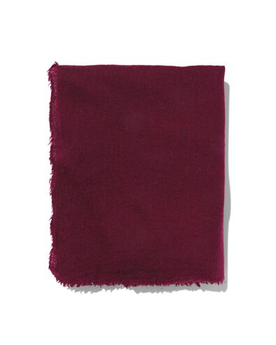 dames sjaal met wol 200x60 donkerrood
