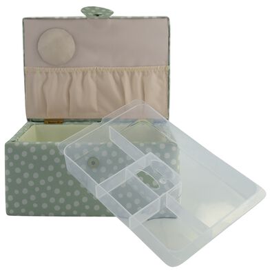 naaidoos 18x24x12 groen met stippen