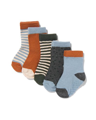 baby sokken met katoen - 5 paar blauw