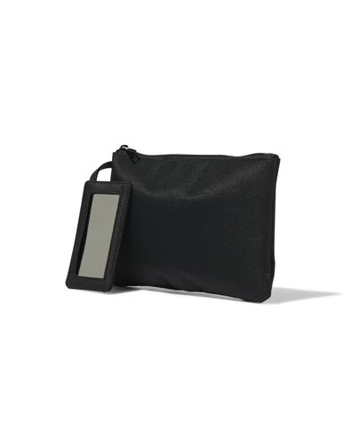 make-up tas plat zwart 14x21