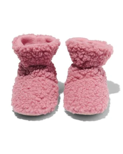 baby sloffen teddy roze