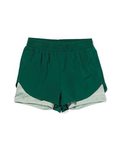 kinder korte sportbroek met legging donkergroen