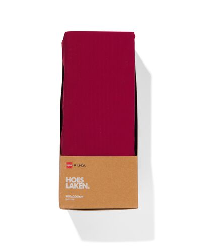 LINDA. hoeslaken percal 180x200 royaal rood