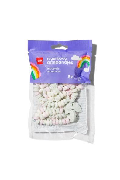 regenboog snoep armbanden - 8 stuks