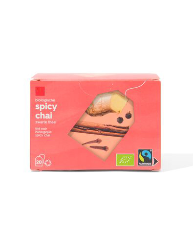 biologische zwarte thee spicy chai - 20 stuks