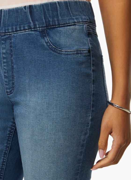 Pull-On Denim Capris