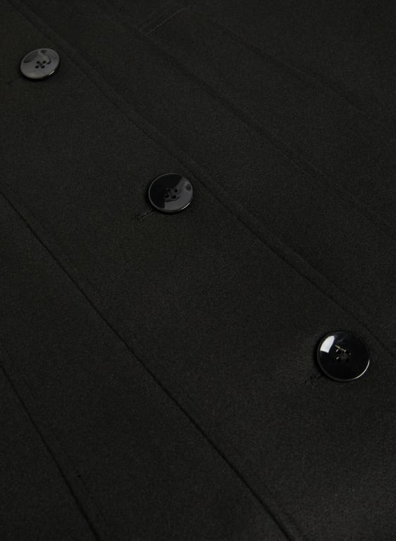 Stretch Wool Blend Coat