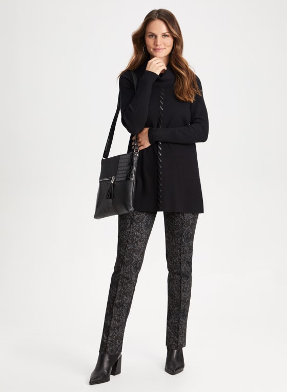 Pull-On Paisley Print Pants