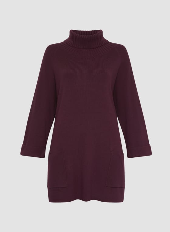 Cowl Neck Tunic Sweater