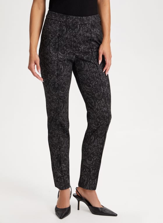 Paisley Print Pull-On Pants