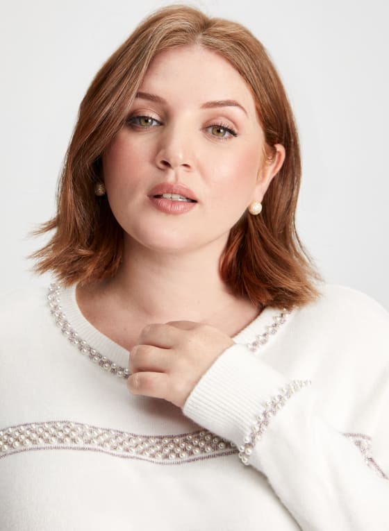 Pearl Detail Knit Sweater
