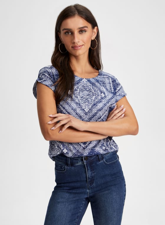 Paisley & Diamond Print Tee