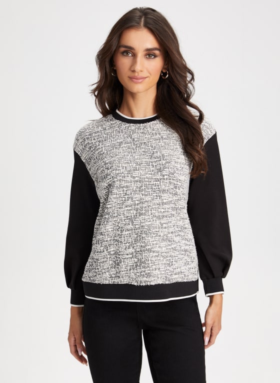 Heather Colour Block Top