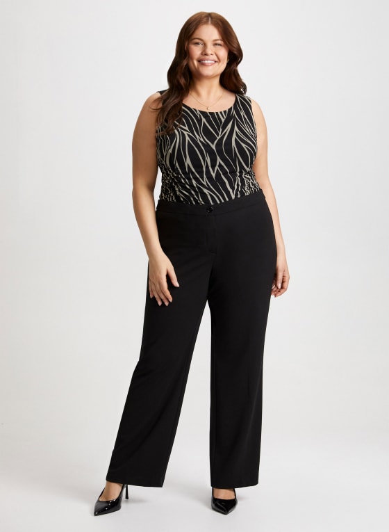 Zebra Print Sleeveless Top