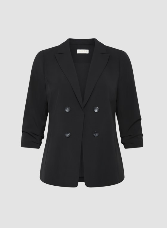 3/4 Sleeve Button Detail Blazer