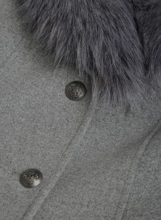 Stretch Wool Blend Coat