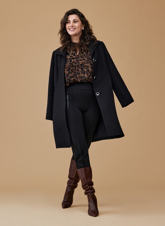 Structured Button Front Coat