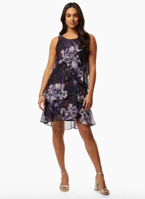 Floral Print Ruffle Dress