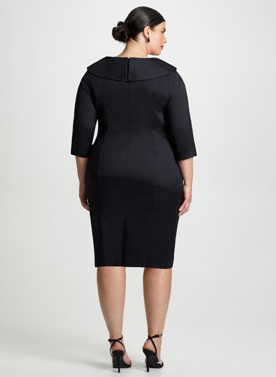 Wrap-Style Taffeta Dress