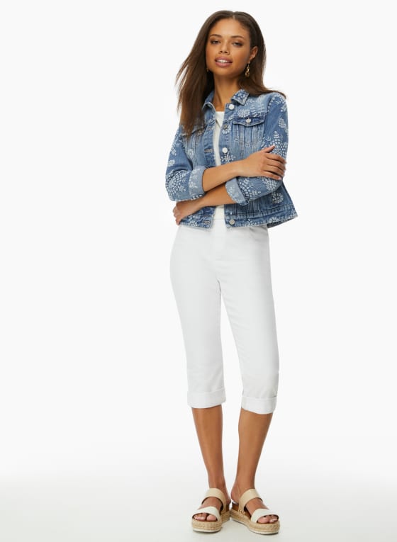 Floral Embroidered Denim Jacket