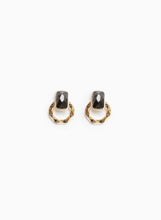 Faceted Stone Earrings